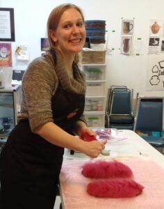 Amy participating in the learning